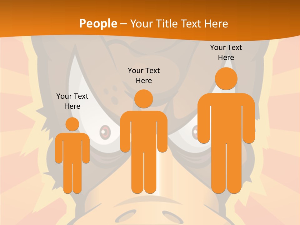 A Cartoon Duck With Big Eyes On An Orange Background PowerPoint Template