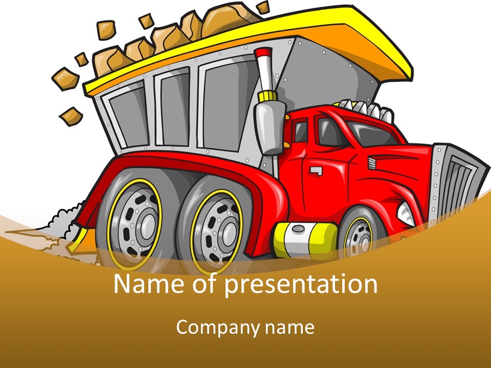 Red Rocks Haul PowerPoint Template