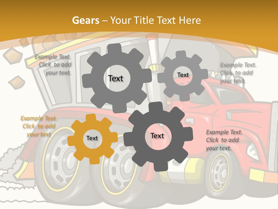 Red Rocks Haul PowerPoint Template