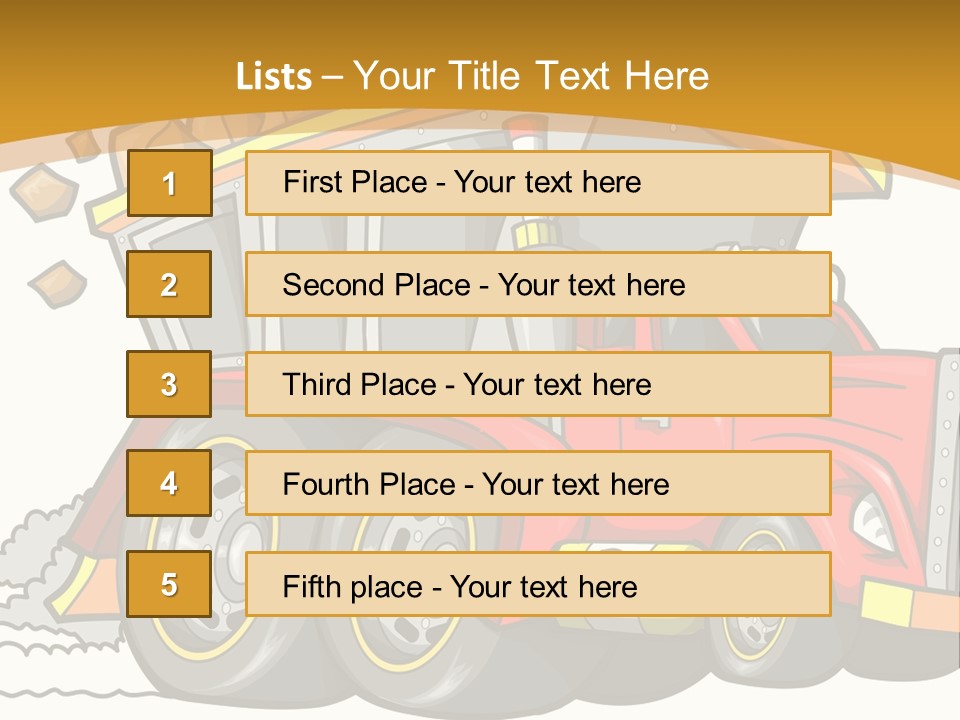 Red Rocks Haul PowerPoint Template
