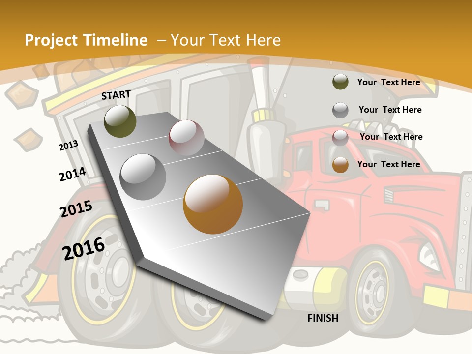 Red Rocks Haul PowerPoint Template