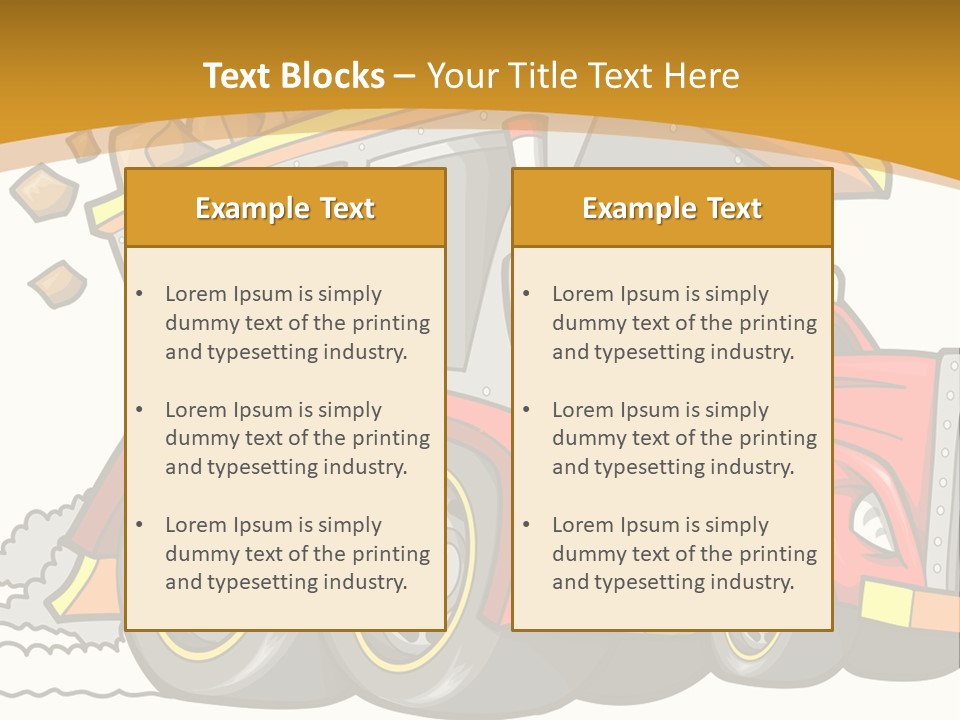 Red Rocks Haul PowerPoint Template