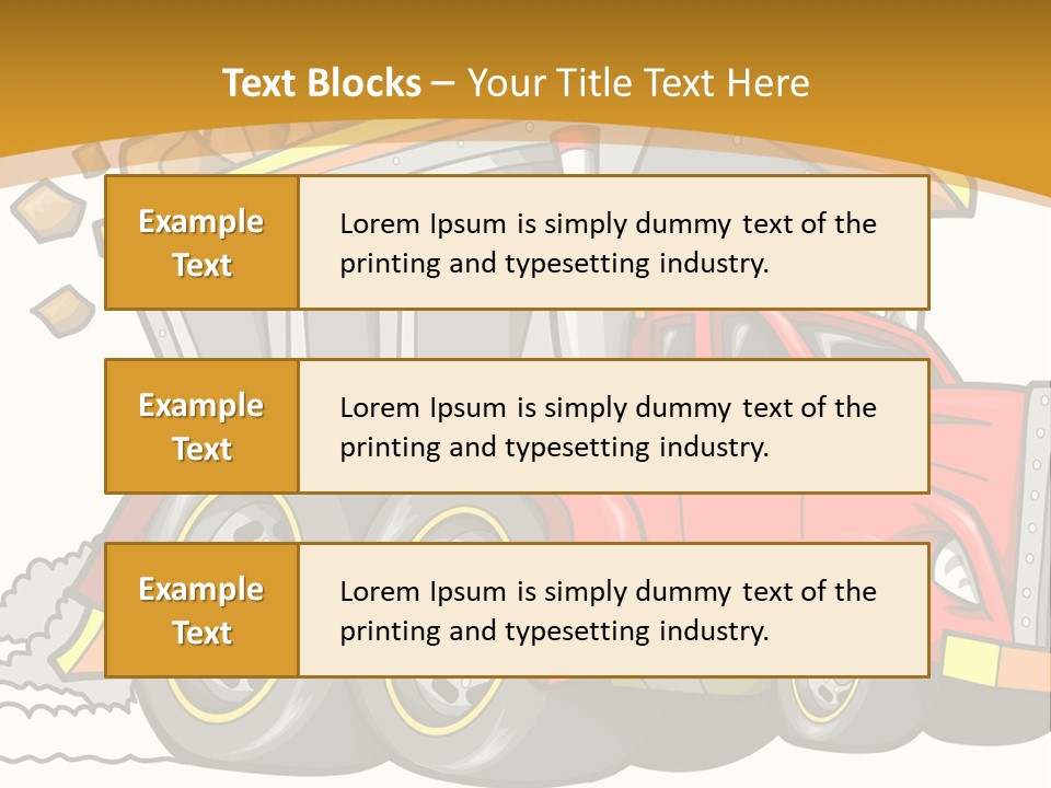 Red Rocks Haul PowerPoint Template