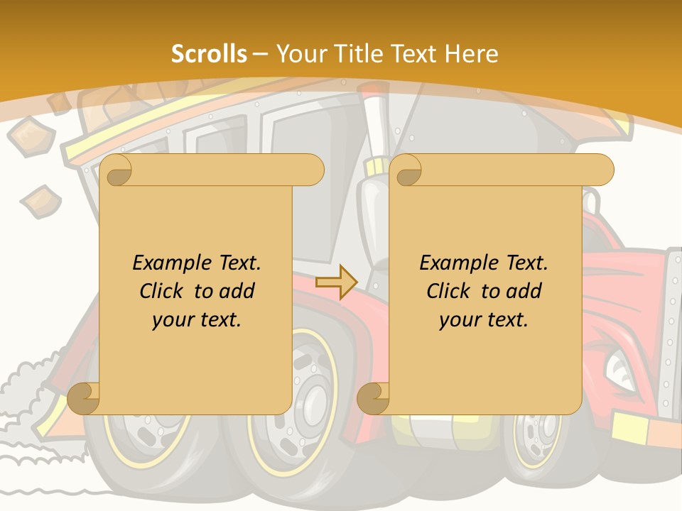 Red Rocks Haul PowerPoint Template
