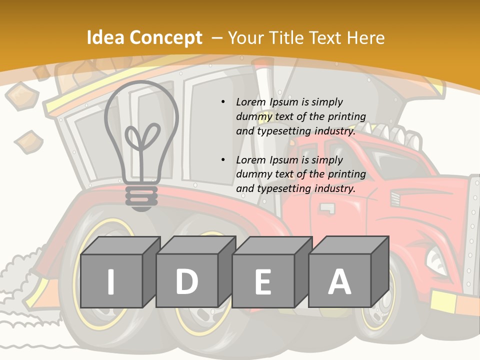 Red Rocks Haul PowerPoint Template