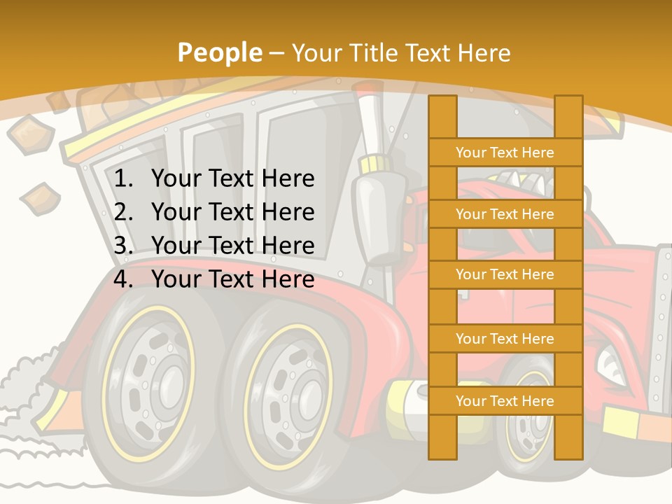 Red Rocks Haul PowerPoint Template