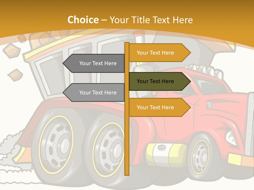 Red Rocks Haul PowerPoint Template