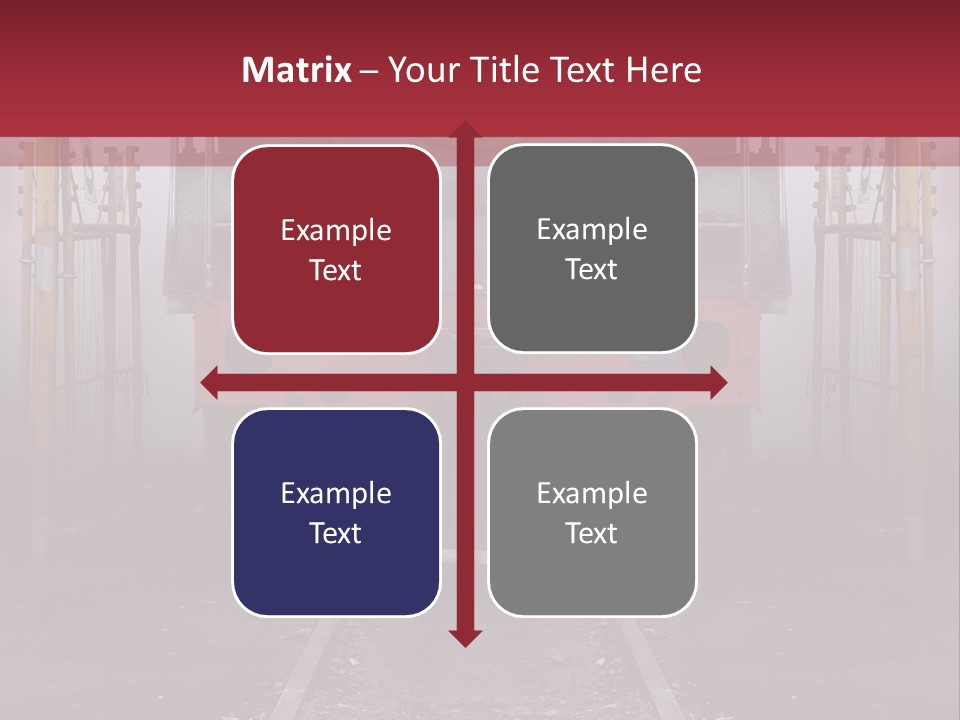 A Black And Red Train On A Train Track PowerPoint Template