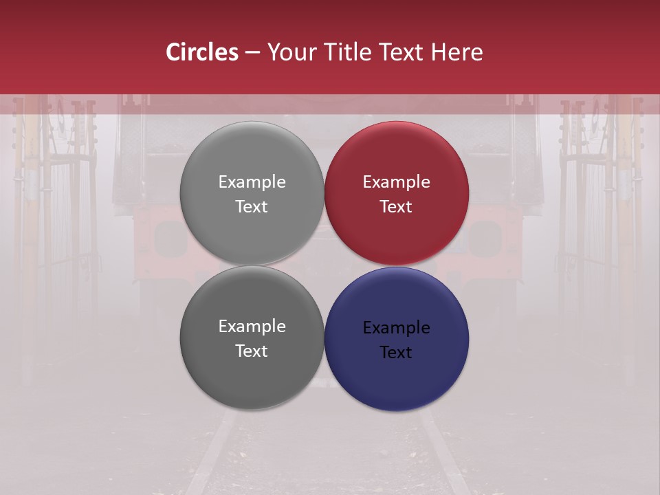 A Black And Red Train On A Train Track PowerPoint Template