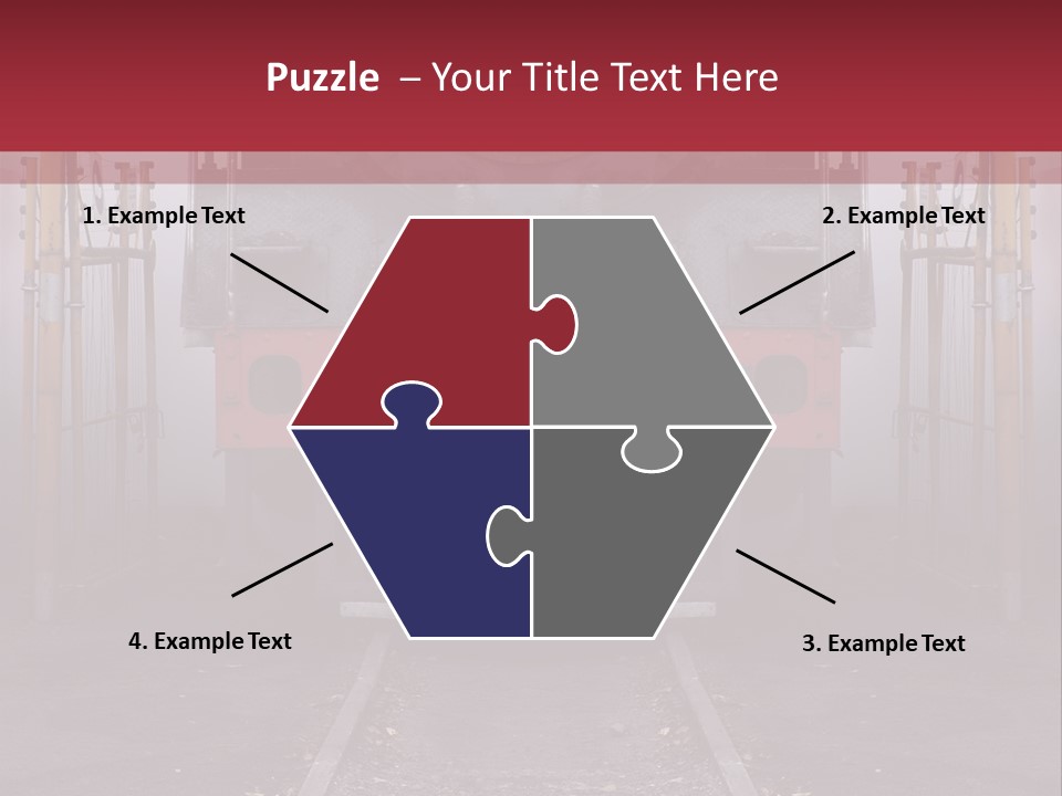 A Black And Red Train On A Train Track PowerPoint Template