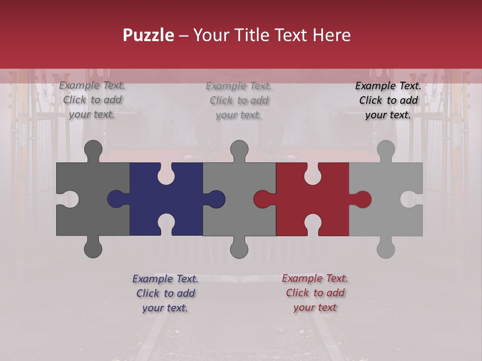 A Black And Red Train On A Train Track PowerPoint Template