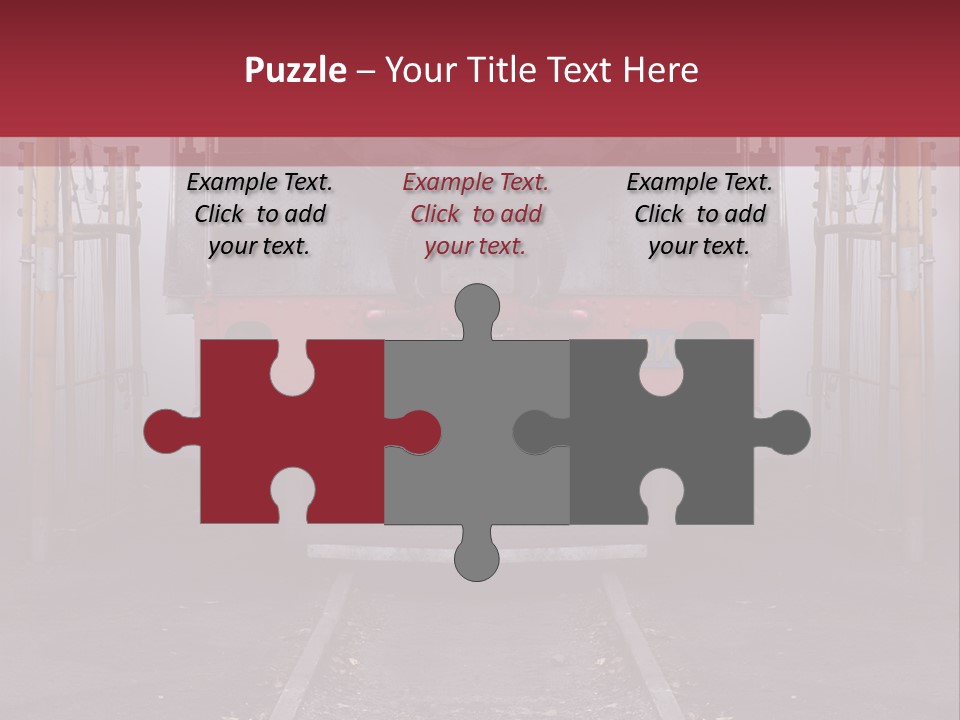 A Black And Red Train On A Train Track PowerPoint Template