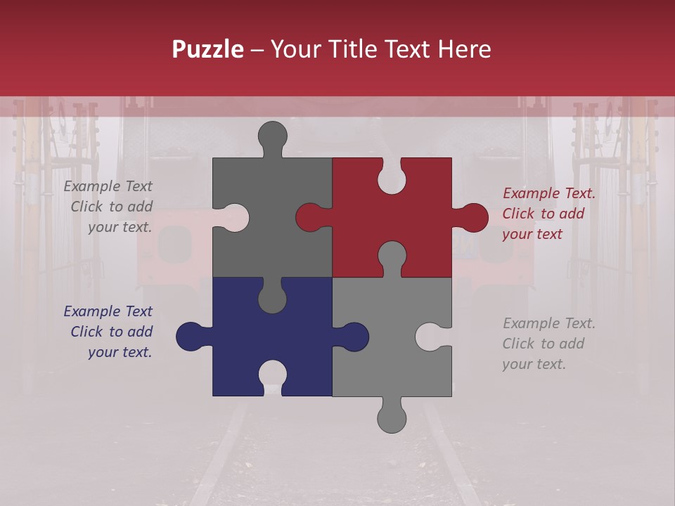 A Black And Red Train On A Train Track PowerPoint Template