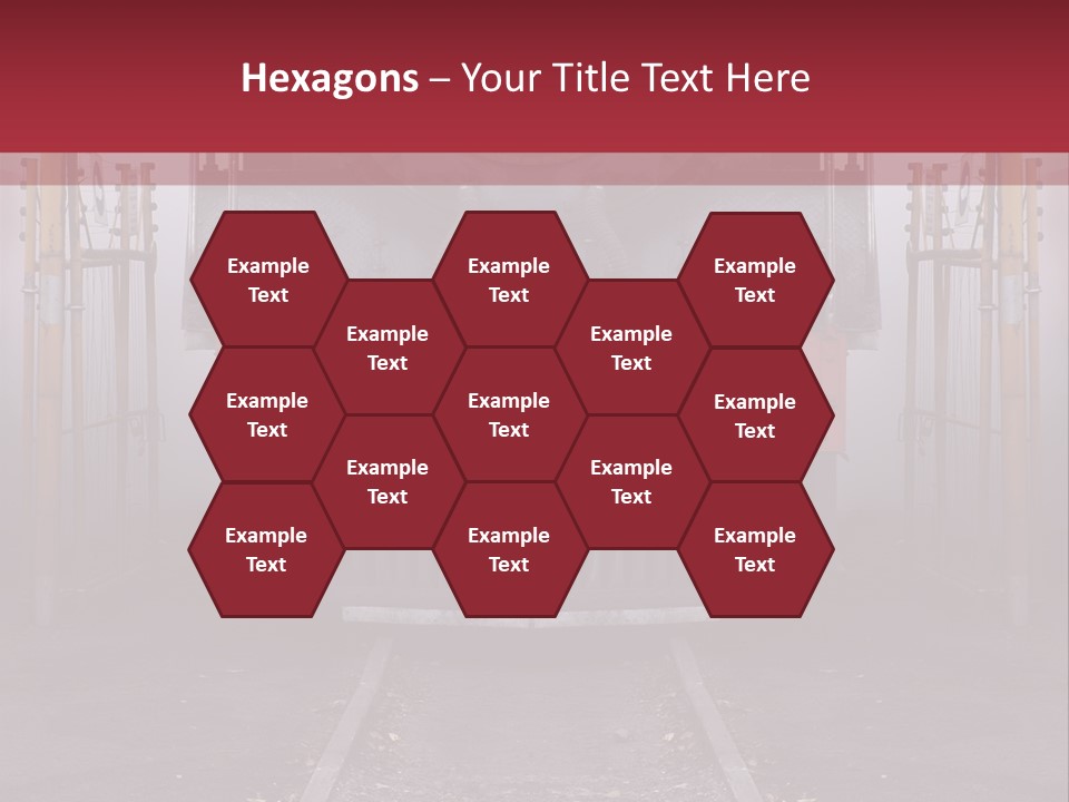 A Black And Red Train On A Train Track PowerPoint Template