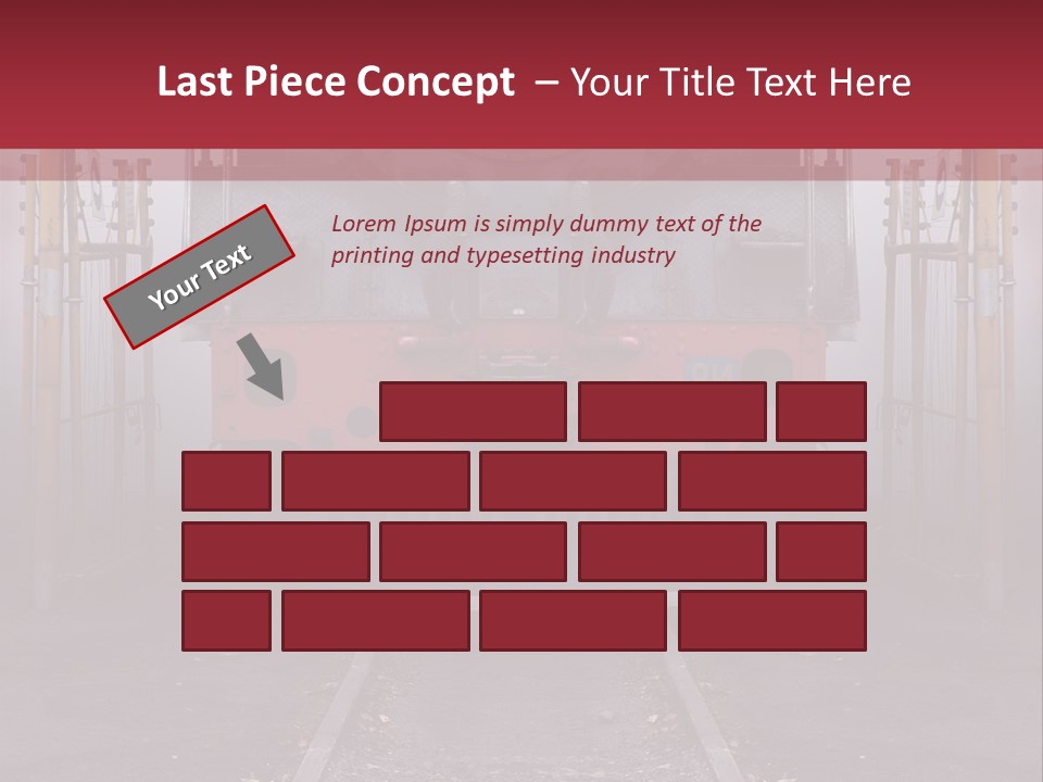 A Black And Red Train On A Train Track PowerPoint Template