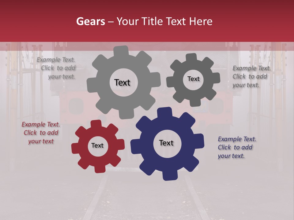 A Black And Red Train On A Train Track PowerPoint Template