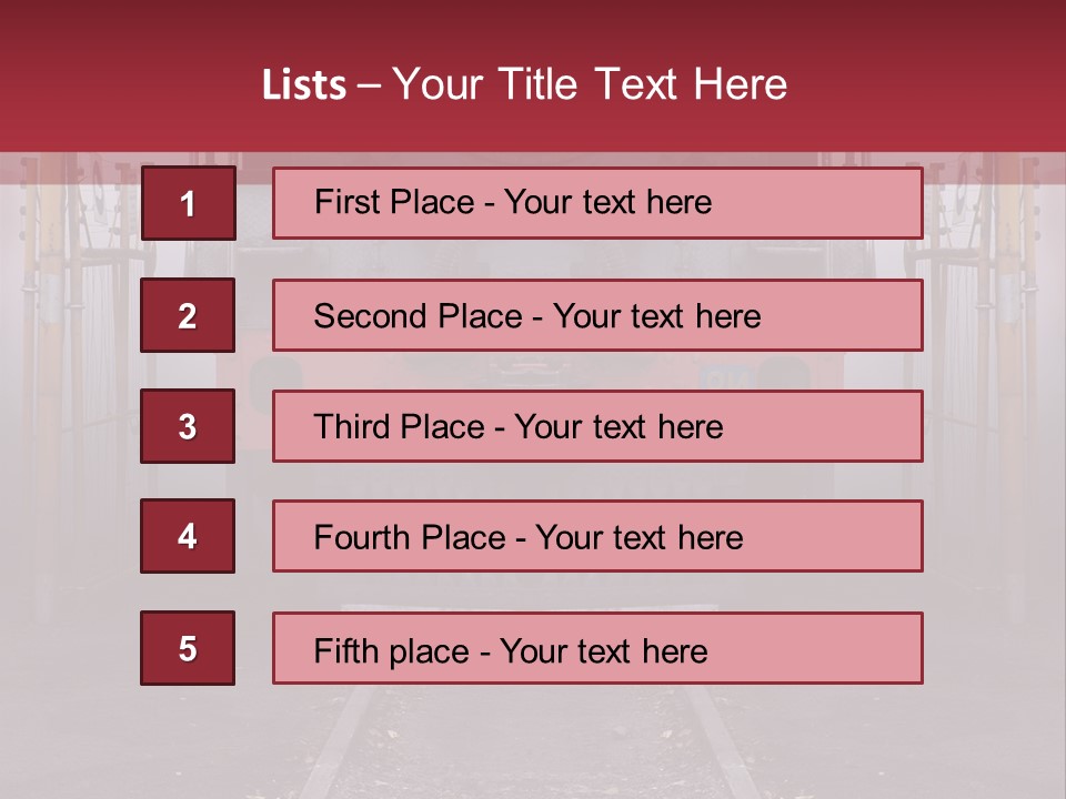 A Black And Red Train On A Train Track PowerPoint Template