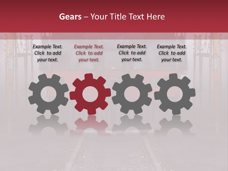 A Black And Red Train On A Train Track PowerPoint Template