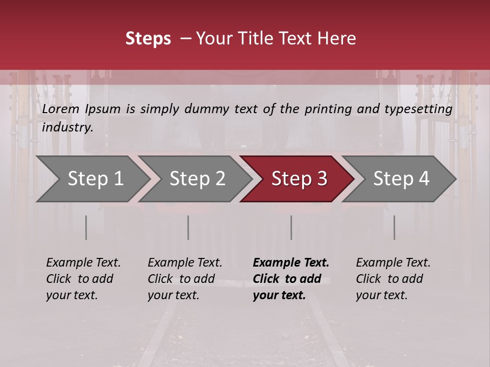 A Black And Red Train On A Train Track PowerPoint Template