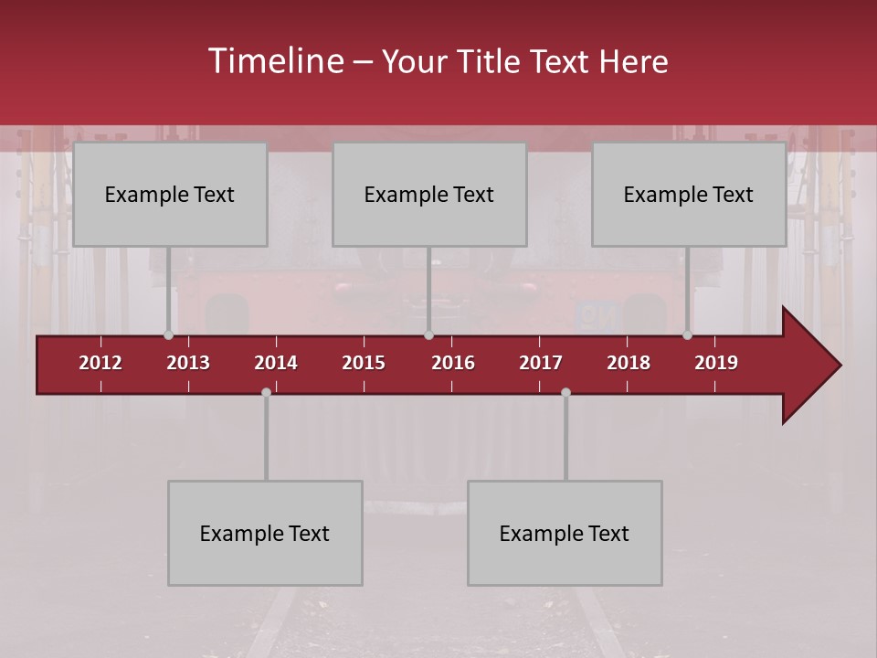 A Black And Red Train On A Train Track PowerPoint Template