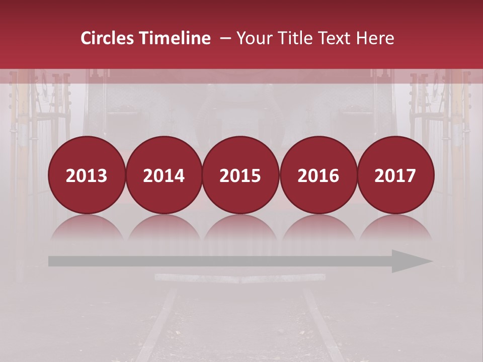 A Black And Red Train On A Train Track PowerPoint Template