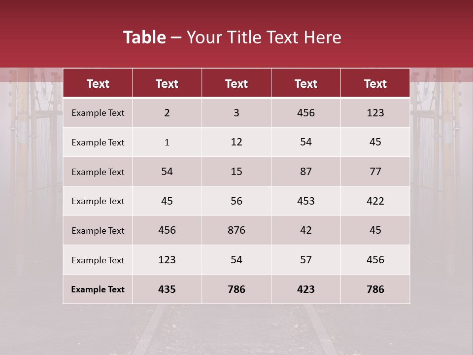 A Black And Red Train On A Train Track PowerPoint Template