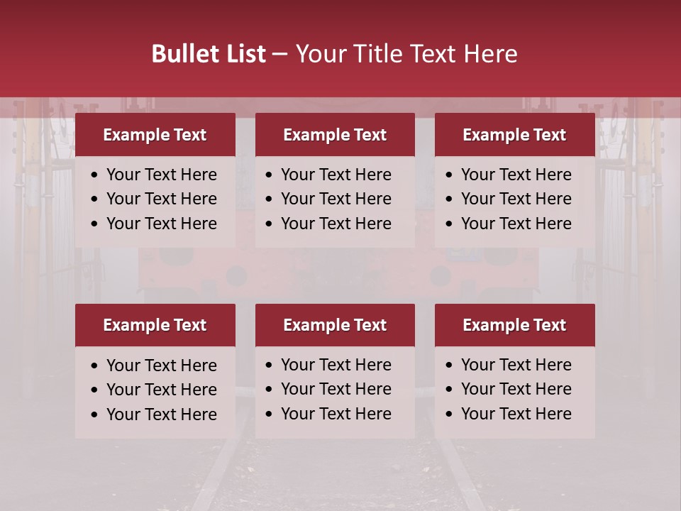 A Black And Red Train On A Train Track PowerPoint Template