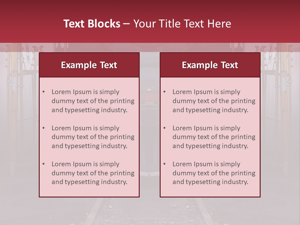 A Black And Red Train On A Train Track PowerPoint Template
