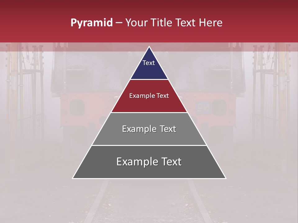 A Black And Red Train On A Train Track PowerPoint Template