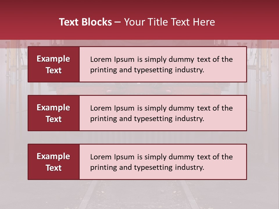 A Black And Red Train On A Train Track PowerPoint Template