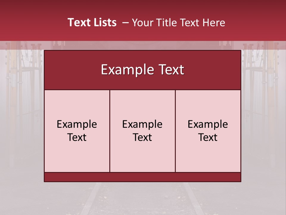 A Black And Red Train On A Train Track PowerPoint Template