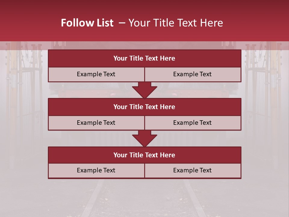 A Black And Red Train On A Train Track PowerPoint Template