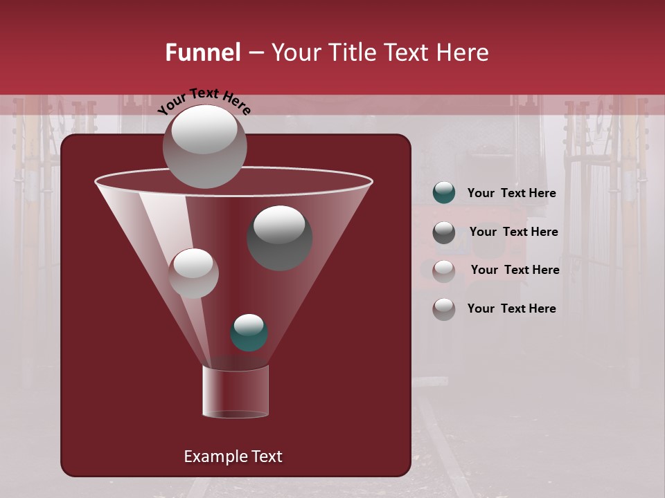 A Black And Red Train On A Train Track PowerPoint Template