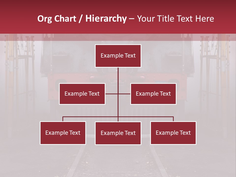 A Black And Red Train On A Train Track PowerPoint Template