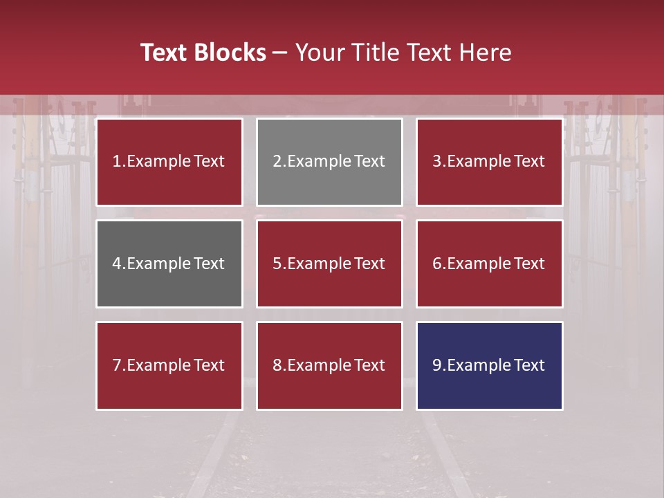 A Black And Red Train On A Train Track PowerPoint Template