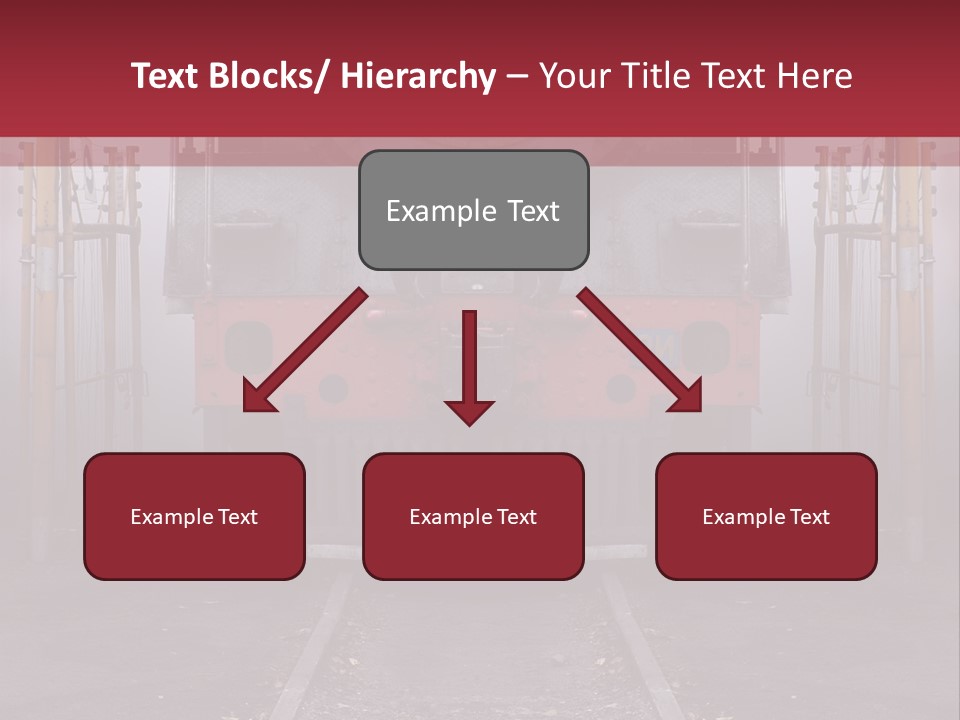 A Black And Red Train On A Train Track PowerPoint Template