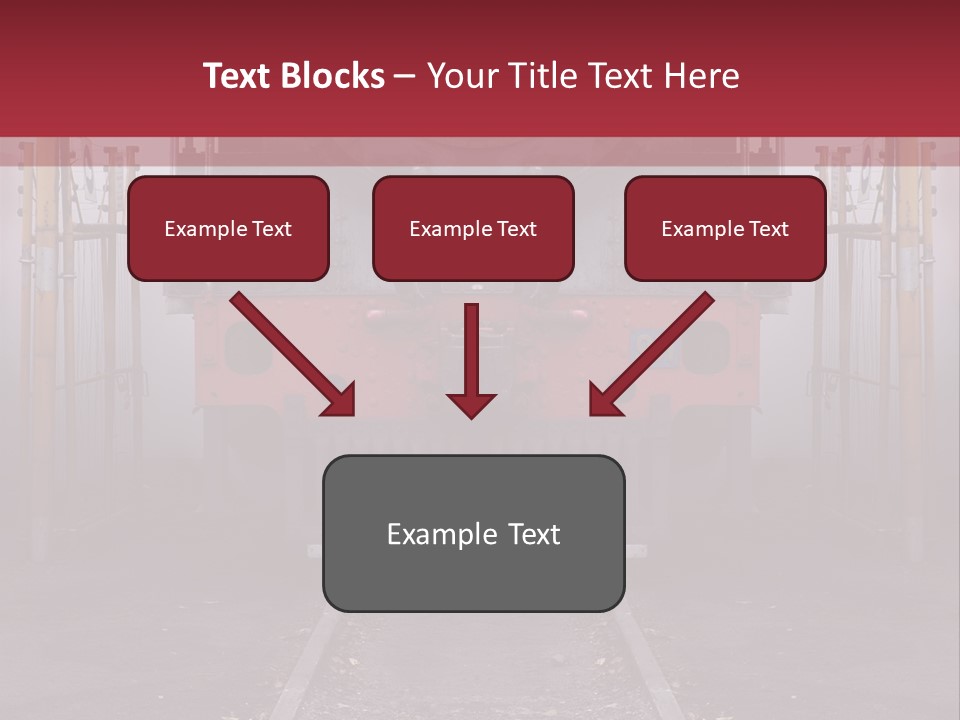 A Black And Red Train On A Train Track PowerPoint Template