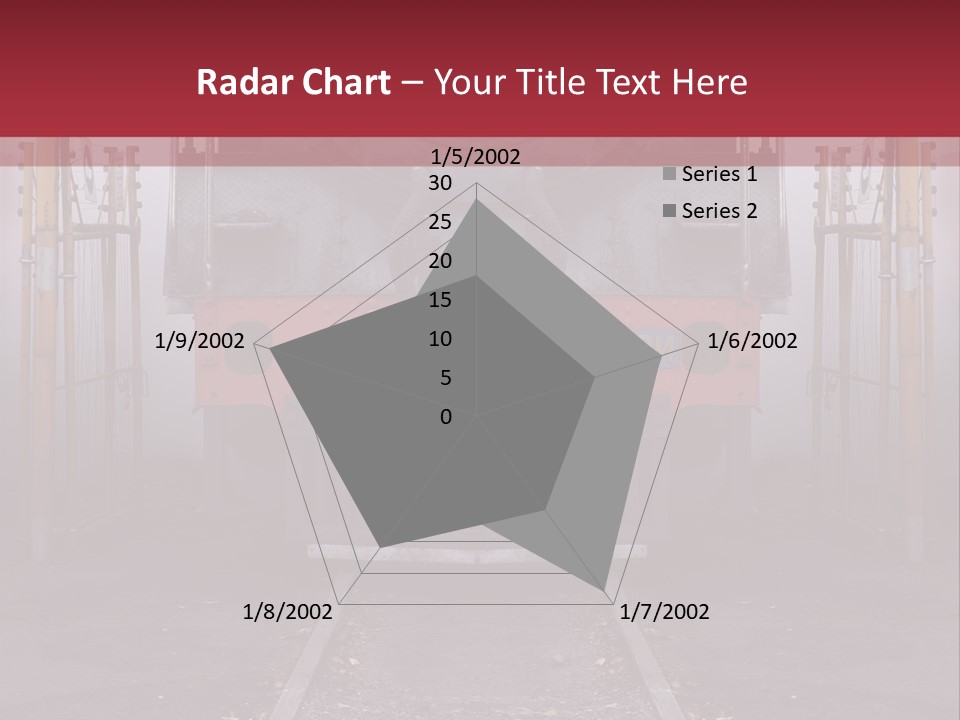 A Black And Red Train On A Train Track PowerPoint Template