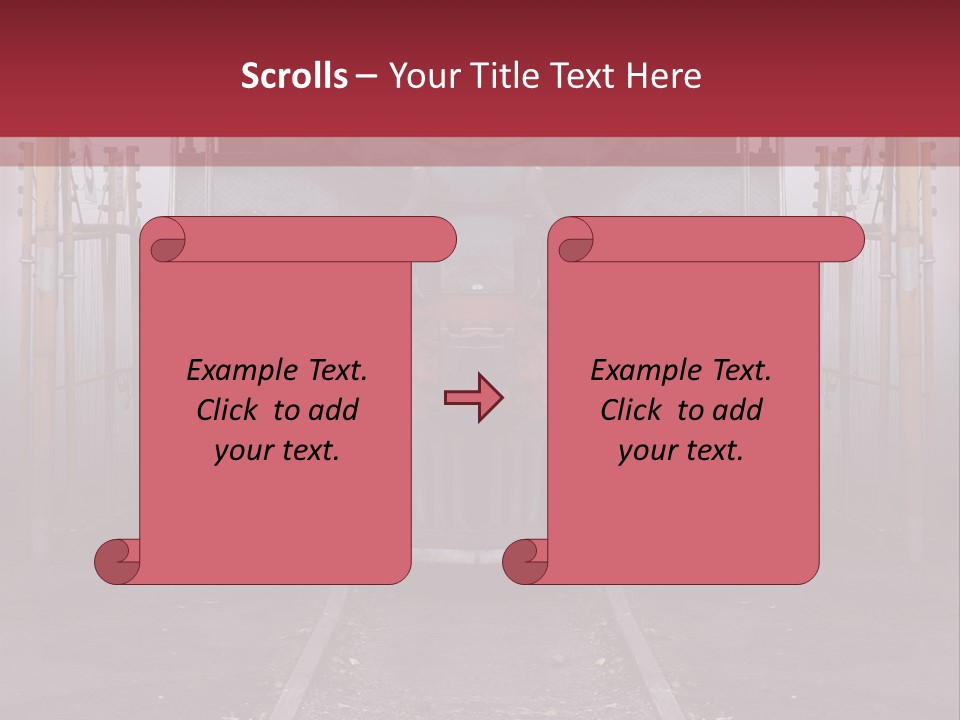 A Black And Red Train On A Train Track PowerPoint Template