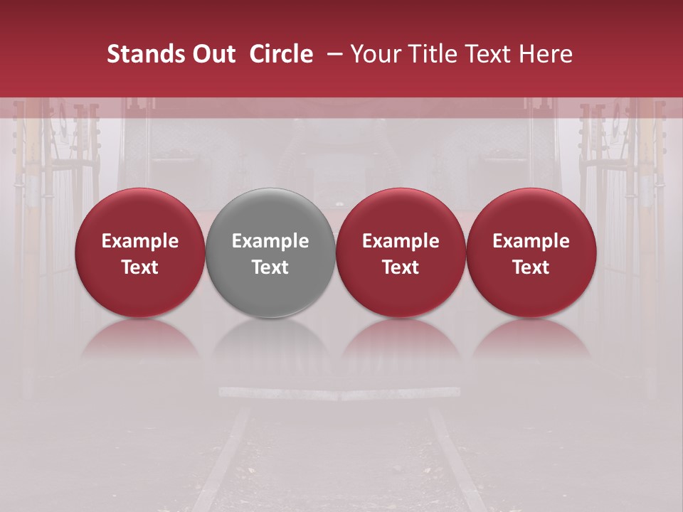 A Black And Red Train On A Train Track PowerPoint Template