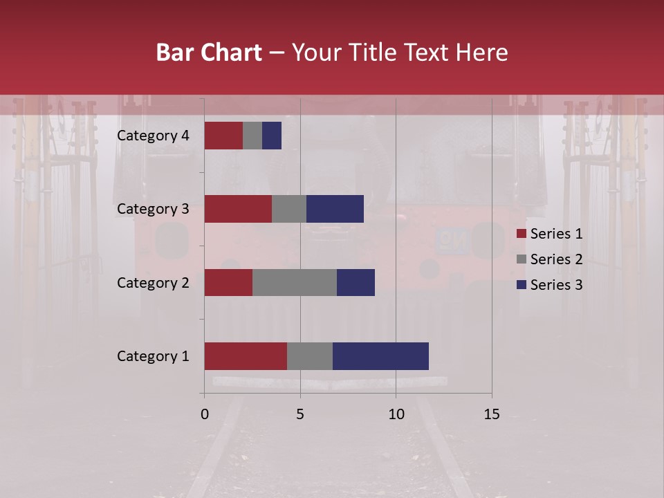 A Black And Red Train On A Train Track PowerPoint Template