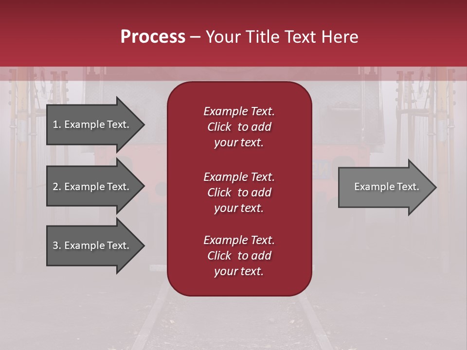 A Black And Red Train On A Train Track PowerPoint Template