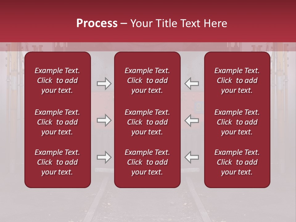 A Black And Red Train On A Train Track PowerPoint Template