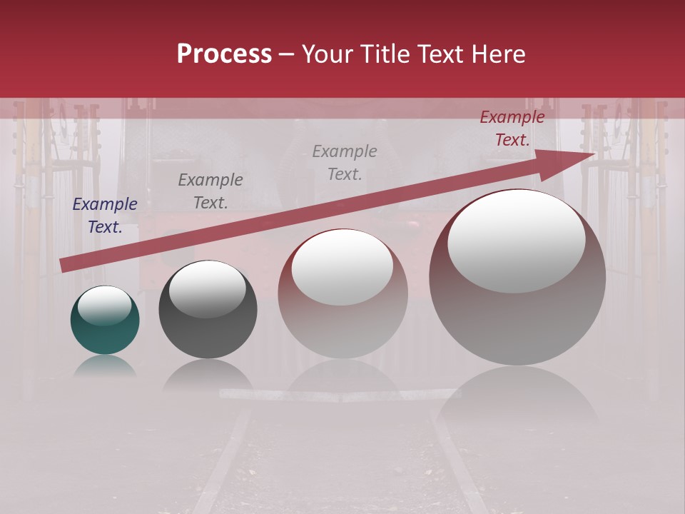 A Black And Red Train On A Train Track PowerPoint Template