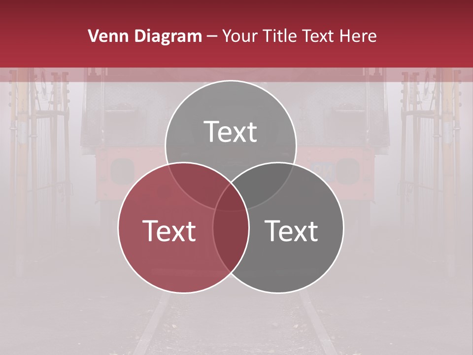 A Black And Red Train On A Train Track PowerPoint Template