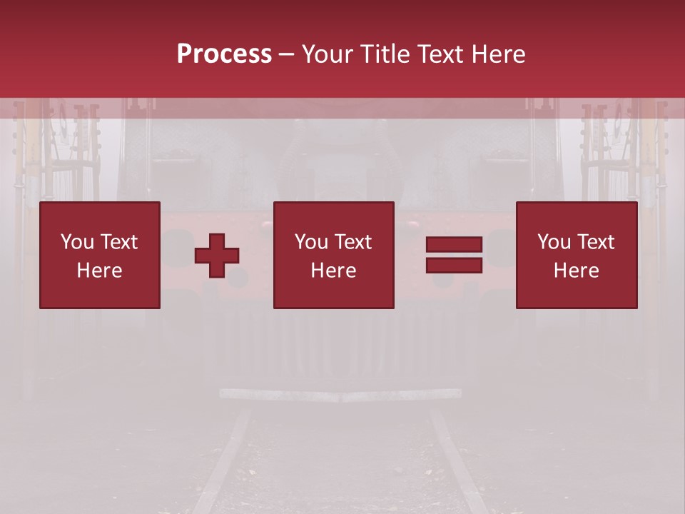 A Black And Red Train On A Train Track PowerPoint Template