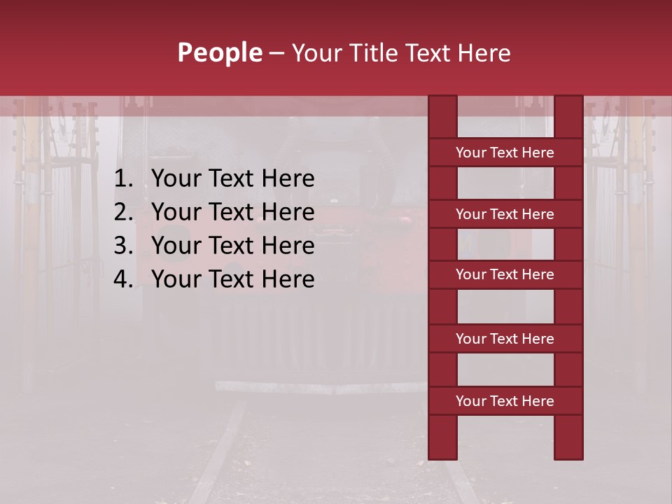 A Black And Red Train On A Train Track PowerPoint Template