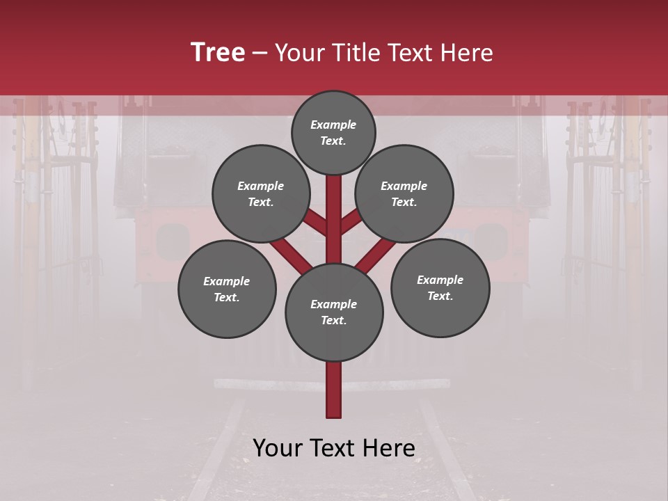 A Black And Red Train On A Train Track PowerPoint Template