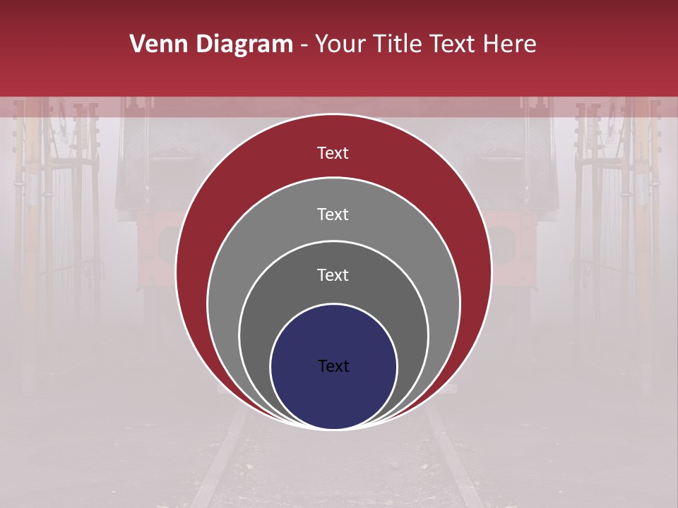 A Black And Red Train On A Train Track PowerPoint Template