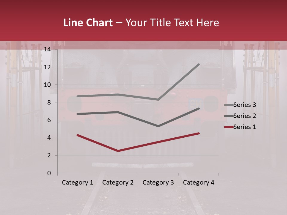 A Black And Red Train On A Train Track PowerPoint Template